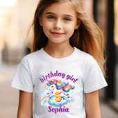 Jumping fantasie eenhoorn magische Meisjes verjaar T-shirt