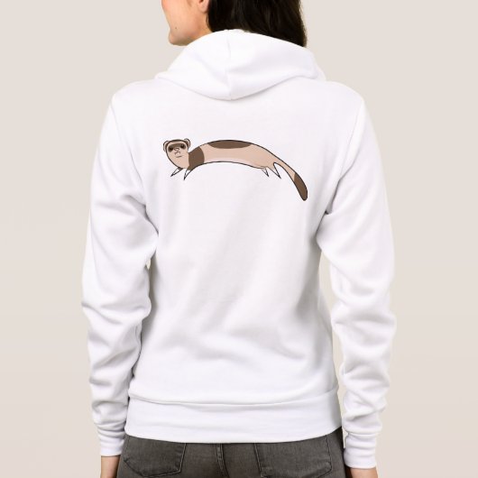 Jumping ferret hoodie (Achterkant)