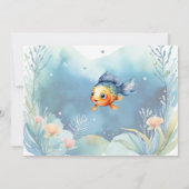 Jumping Fish Kleurrijke Kids Verjaardagsfeest Cust Kaart (Achterkant)