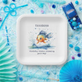 Jumping Fish Kleurrijke Kids Verjaardagsfeest Cust Papieren Bordje (Feest)