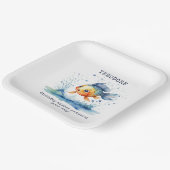 Jumping Fish Kleurrijke Kids Verjaardagsfeest Cust Papieren Bordje (Gebogen)