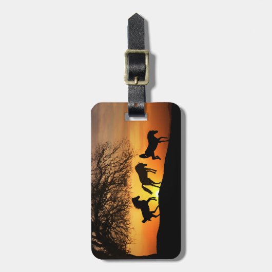 Jumping for Joy Horse Bagagelabel (Voorkant verticaal)