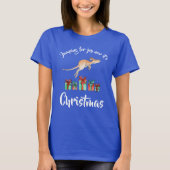 Jumping for joy Kangaroo Kerst T-shirt (Voorkant)