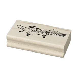 Jumping Fox Stamp Rubberstempel