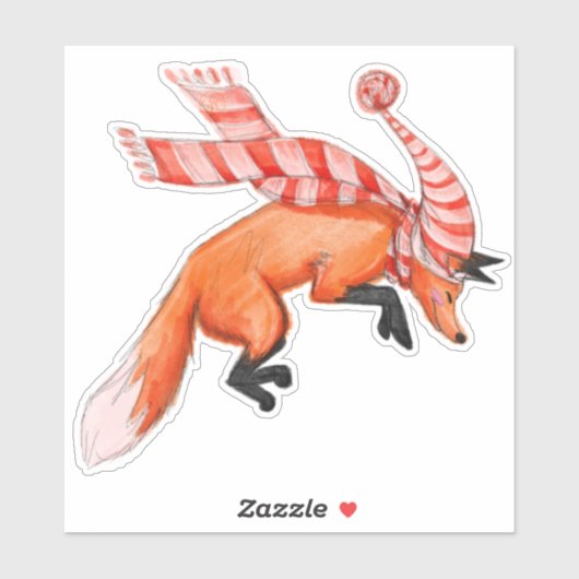 Jumping Fox Sticker (Vel)
