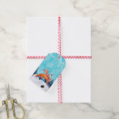 Jumping Fox Winter Gift Label Cadeaulabel (Met Touw)