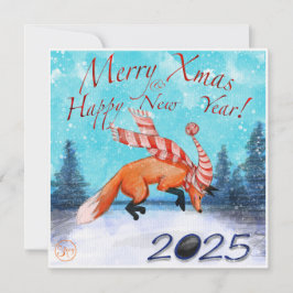Jumping Fox Xmas Kaart
