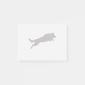 Jumping German Shepherd Silhouette Love Dogs Post-it® Notes (Voorkant)