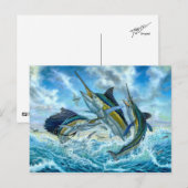 Jumping Grand Slam And Flyingfish Briefkaart (Voorkant / Achterkant)