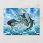 Jumping Grand Slam And Flyingfish Briefkaart (Voorkant)