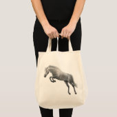 Jumping Gray Horse Bag Tote Bag (Voorkant (product))