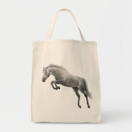 Jumping Gray Horse Bag Tote Bag