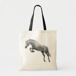 Jumping Gray Horse Bag Tote Bag