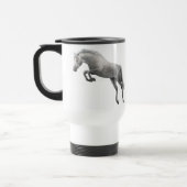 Jumping Grey Horse Travel Mug Reisbeker (Links)