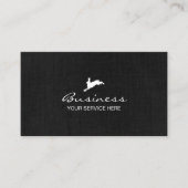 Jumping Hare Classy Dark Linen Visitekaartje (Voorkant)