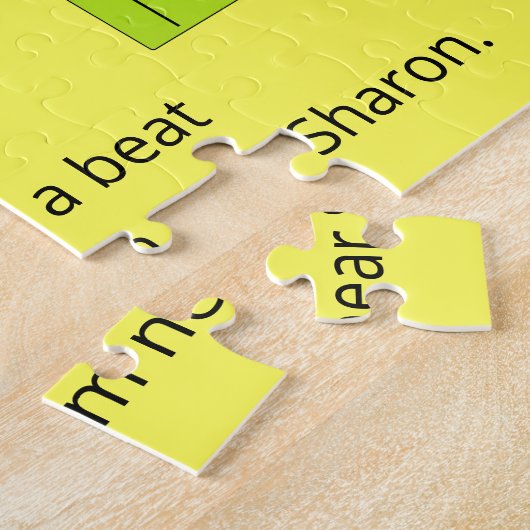 Jumping Heart in Love:  Yellow Legpuzzel (Zijkant)