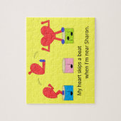 Jumping Heart in Love: Yellow Legpuzzel (Verticaal)