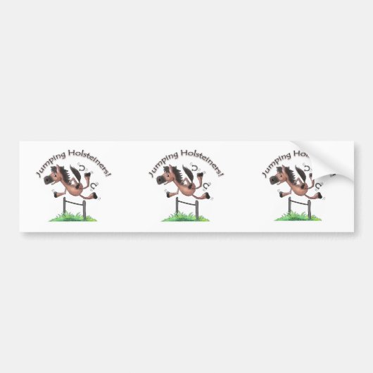 Jumping Holsteiners! Bumpersticker (Voorkant)