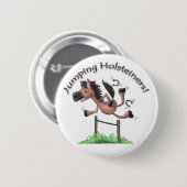Jumping Holsteiners! Ronde Button 5,7 Cm (Voorkant /achterkant)