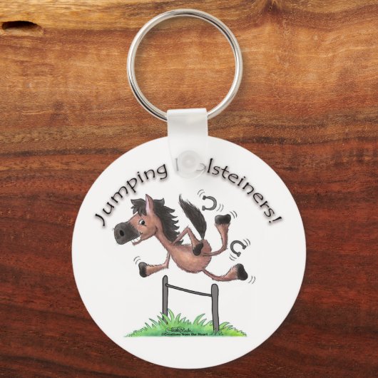 Jumping Holsteiners! Sleutelhanger (Voorkant)