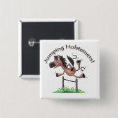 Jumping Holsteiners! Vierkante Button 5,1 Cm (Voorkant /achterkant)