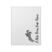 Jumping Horse Black Notitieblok (Linkerzijde)