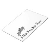 Jumping Horse Black Notitieblok (Schuin)