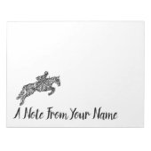 Jumping Horse Black Notitieblok (Voorkant)