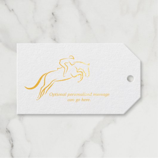 Jumping Horse | Horseback Riding | Paardentrainer Cadeaulabels (Voorkant (horizontaal))