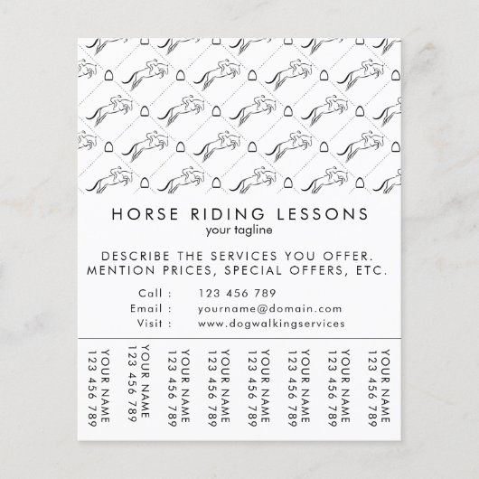 Jumping Horse | Horseback Riding | Paardentrainer Flyer (Voorkant)