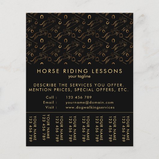 Jumping Horse | Horseback Riding | Paardentrainer Flyer (Voorkant)