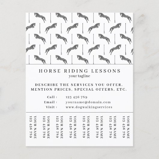 Jumping Horse | Horseback Riding | Paardentrainer Flyer (Voorkant)