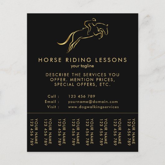 Jumping Horse | Horseback Riding | Paardentrainer Flyer (Voorkant)