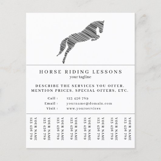 Jumping Horse | Horseback Riding | Paardentrainer Flyer (Voorkant)
