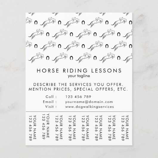 Jumping Horse | Horseback Riding | Paardentrainer Flyer (Voorkant)