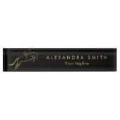 Jumping Horse | Horseback Riding | Paardentrainer Naambordje (Voorkant)