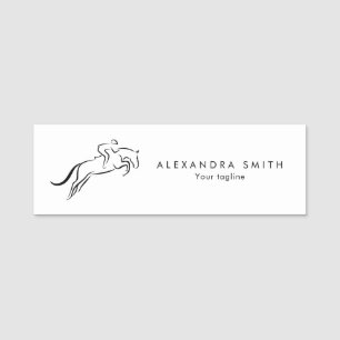 Jumping Horse   Horseback Riding   Paardentrainer Naamplaatje