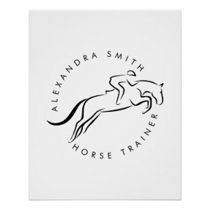 Jumping Horse   Horseback Riding   Paardentrainer Perfect Poster