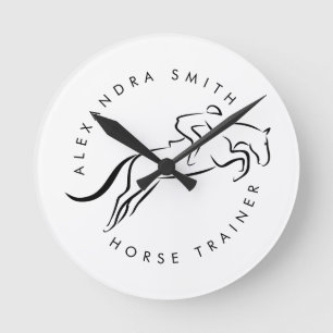 Jumping Horse Horseback Riding Paardentrainer Ronde Klok