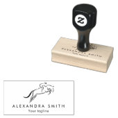 Jumping Horse | Horseback Riding | Paardentrainer Rubberstempel (Gestempeld)