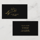 Jumping Horse | Horseback Riding | Paardentrainer Visitekaartje (Voorkant / Achterkant)