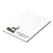 Jumping Horse Jockey in Groen Notitieblok (Linkerzijde)