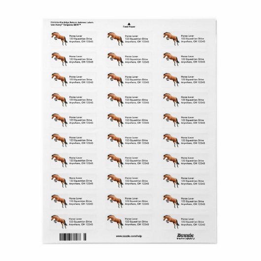 Jumping Horse Label (Full Sheet)