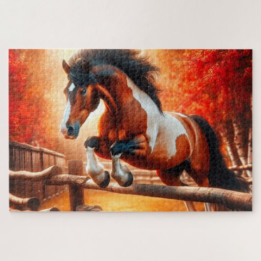 Jumping Horse Legpuzzel (Horizontaal)