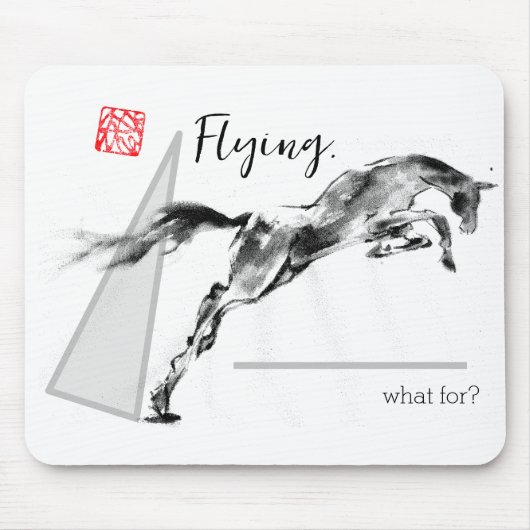 Jumping Horse mouse pad Muismat (Voorkant)