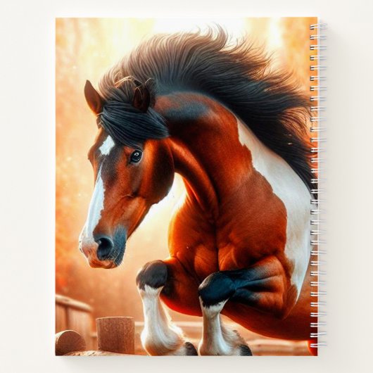 Jumping Horse Notitieboek (Achterkant)