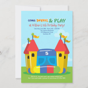 Jumping House Invitation Kaart