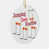 Jumping Hurdles Keramisch Ornament (Rechts)