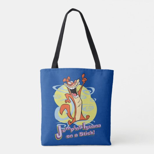 Jumping Igauna on a Stick!™ Tote Bag (Achterkant)