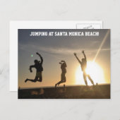 Jumping in Santa Monica Beach Briefkaart (Voorkant / Achterkant)